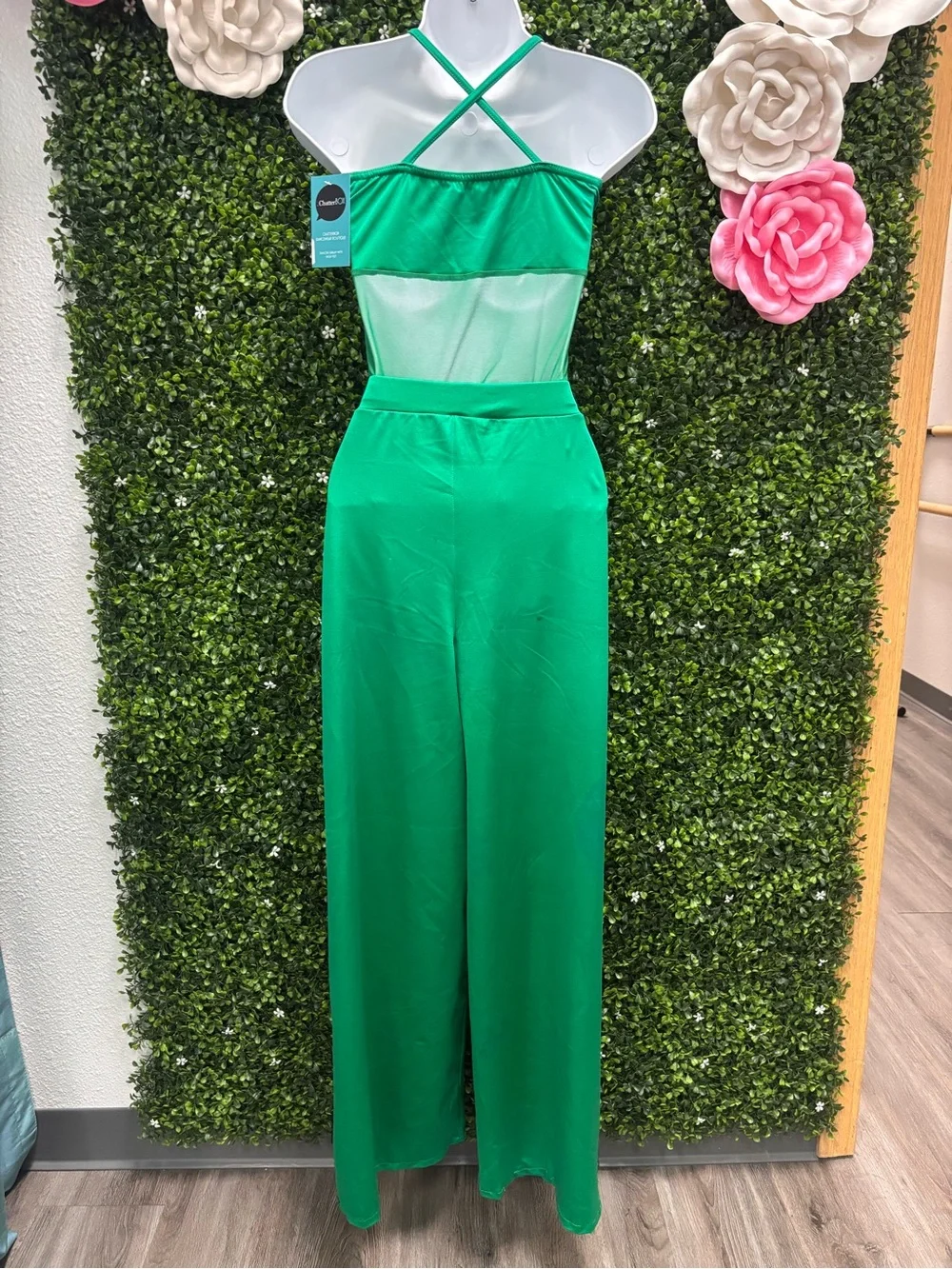 Green Girls' Dance Costume Two-Piece Set